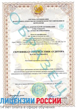 Образец сертификата соответствия аудитора Образец сертификата соответствия аудитора №ST.RU.EXP.00014299-2 Судак Сертификат ISO 14001